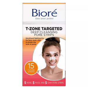 Biore 15 T-ZONE DEEP CLEANSING PORE STRIPS NOSE FACE CHIN Instantly Unclogs Pore